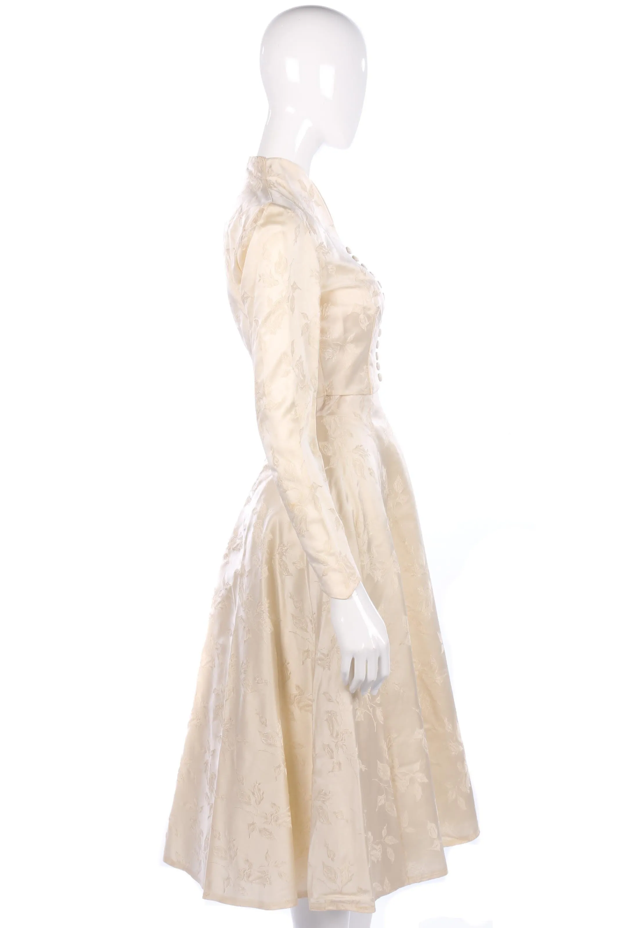 Short vintage strapless wedding dress and matching jacket size S