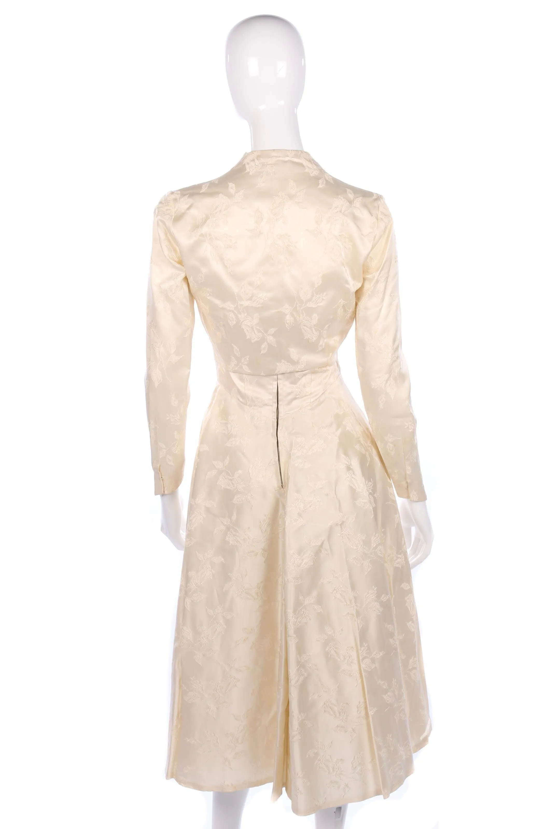 Short vintage strapless wedding dress and matching jacket size S