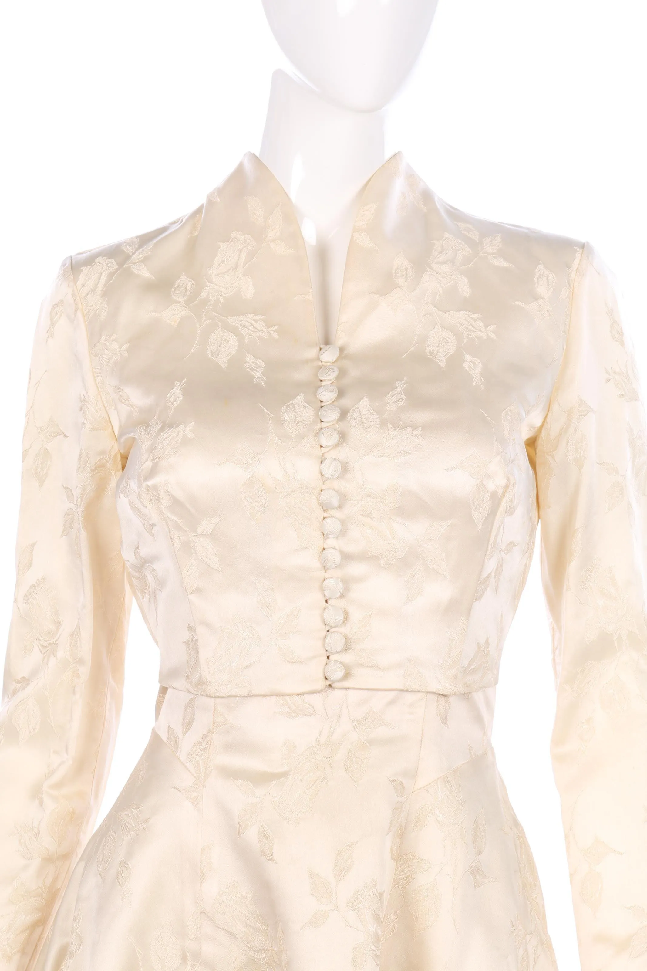 Short vintage strapless wedding dress and matching jacket size S