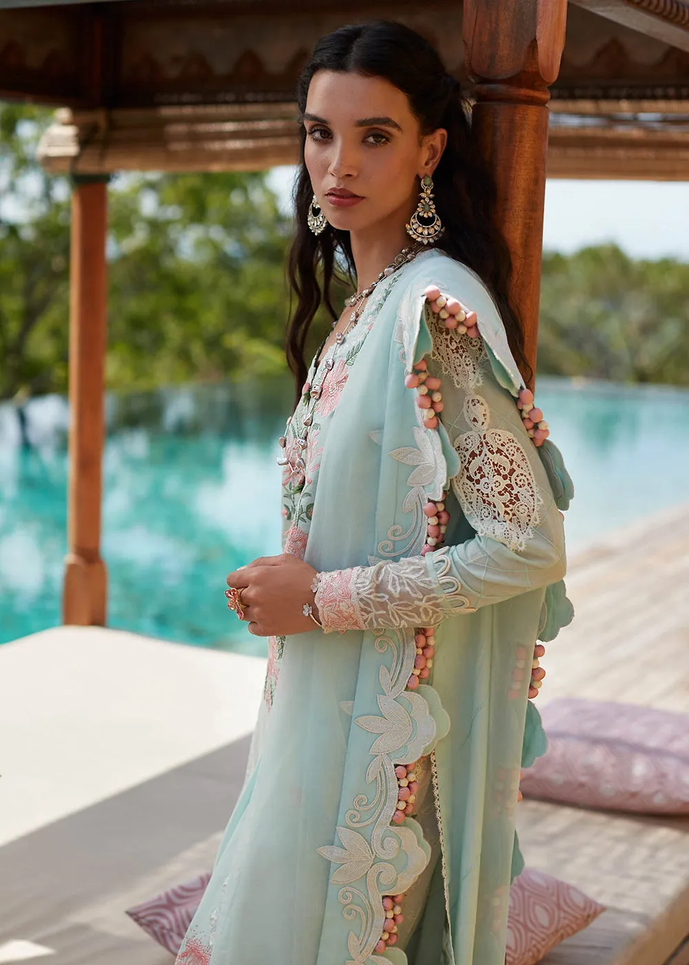 Sky Blue Lawn Suit - Elan - Luxury Lawn '23 - ZIVA-EL23-03A