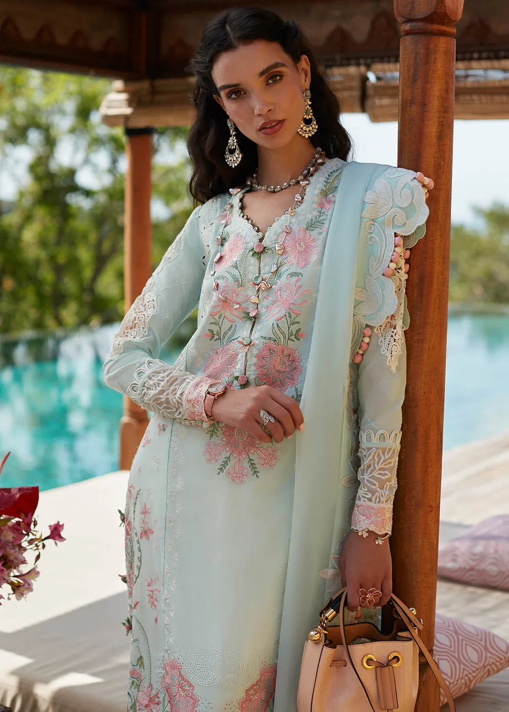 Sky Blue Lawn Suit - Elan - Luxury Lawn '23 - ZIVA-EL23-03A
