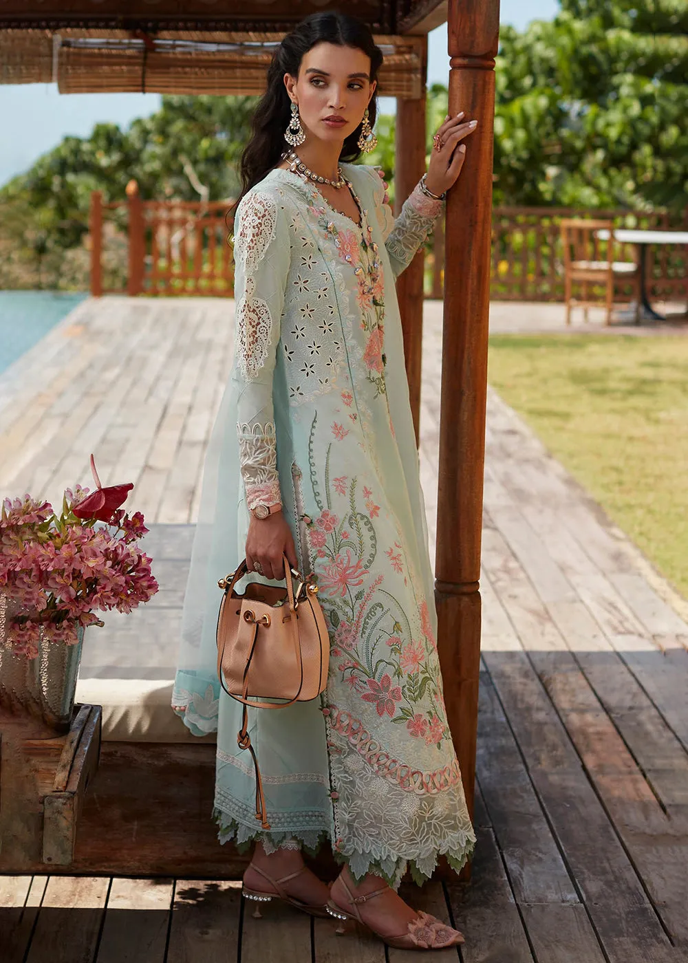 Sky Blue Lawn Suit - Elan - Luxury Lawn '23 - ZIVA-EL23-03A