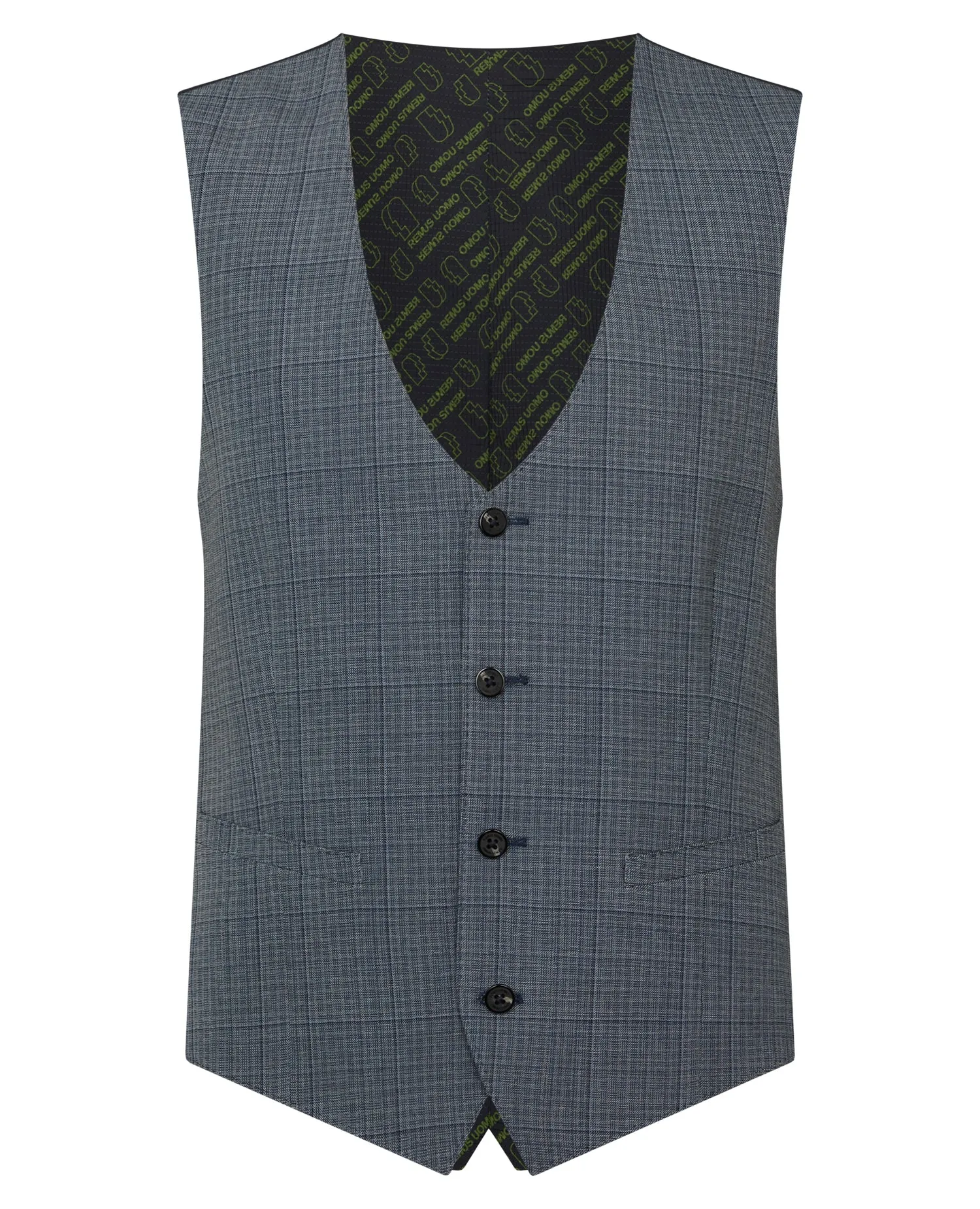 Slim Fit Checked Stretch Waistcoat