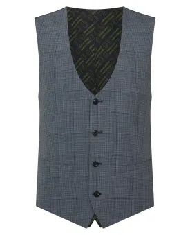 Slim Fit Checked Stretch Waistcoat