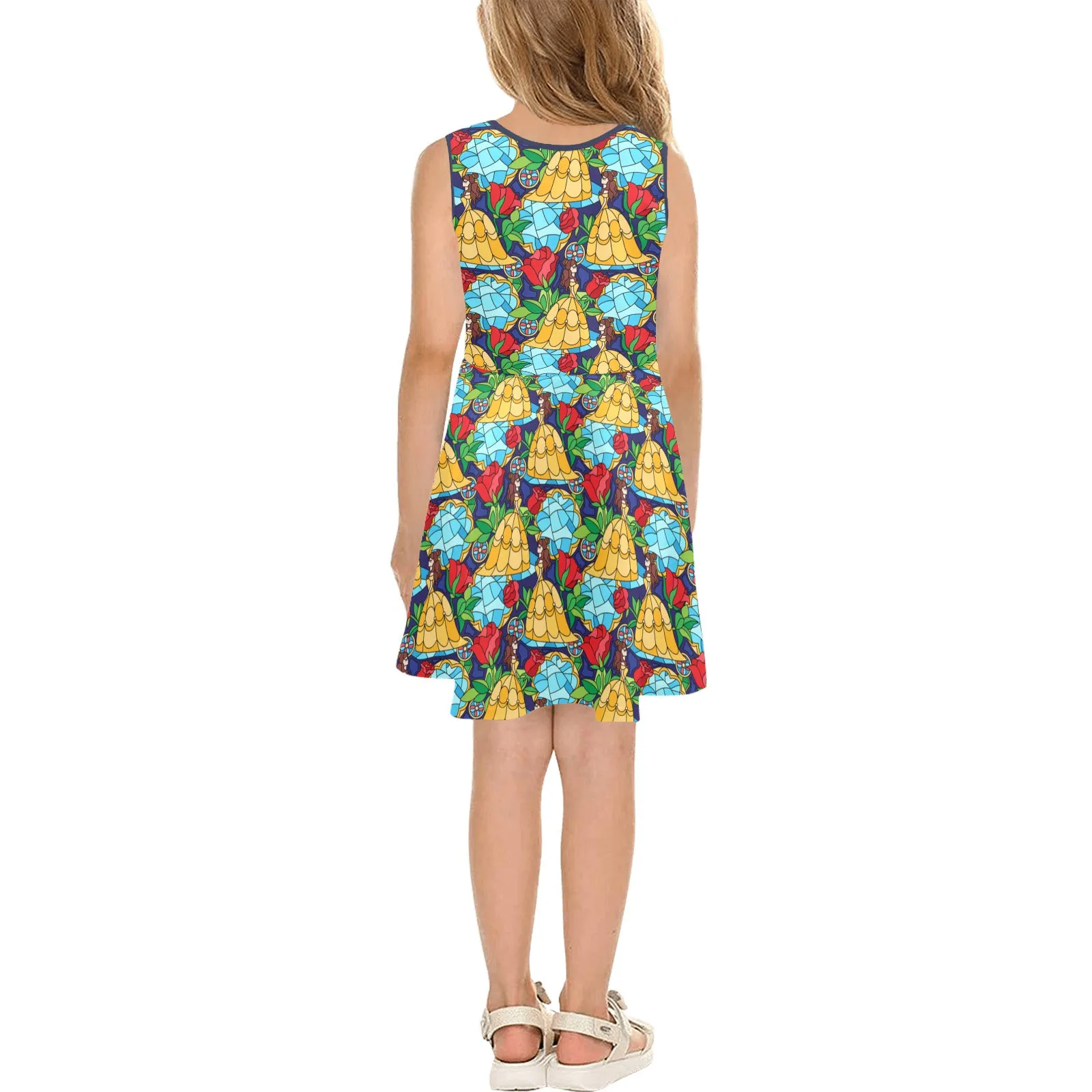 Stained Glass Girl's Sleeveless Sundress