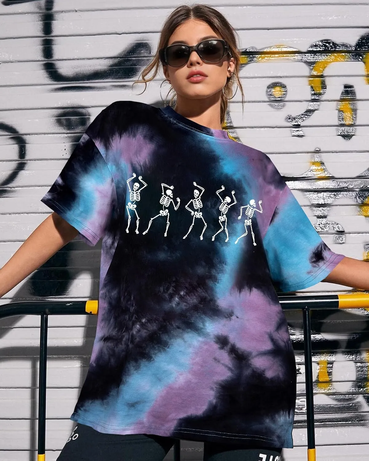 Tie Dye Shirt Women - Oversized Tie Dye T Shirt Short Sleeve Round Neck Casual Trendy Graphic Tee for Girls