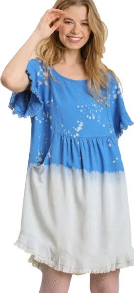 Umgee Bleach Dip Dye Dress