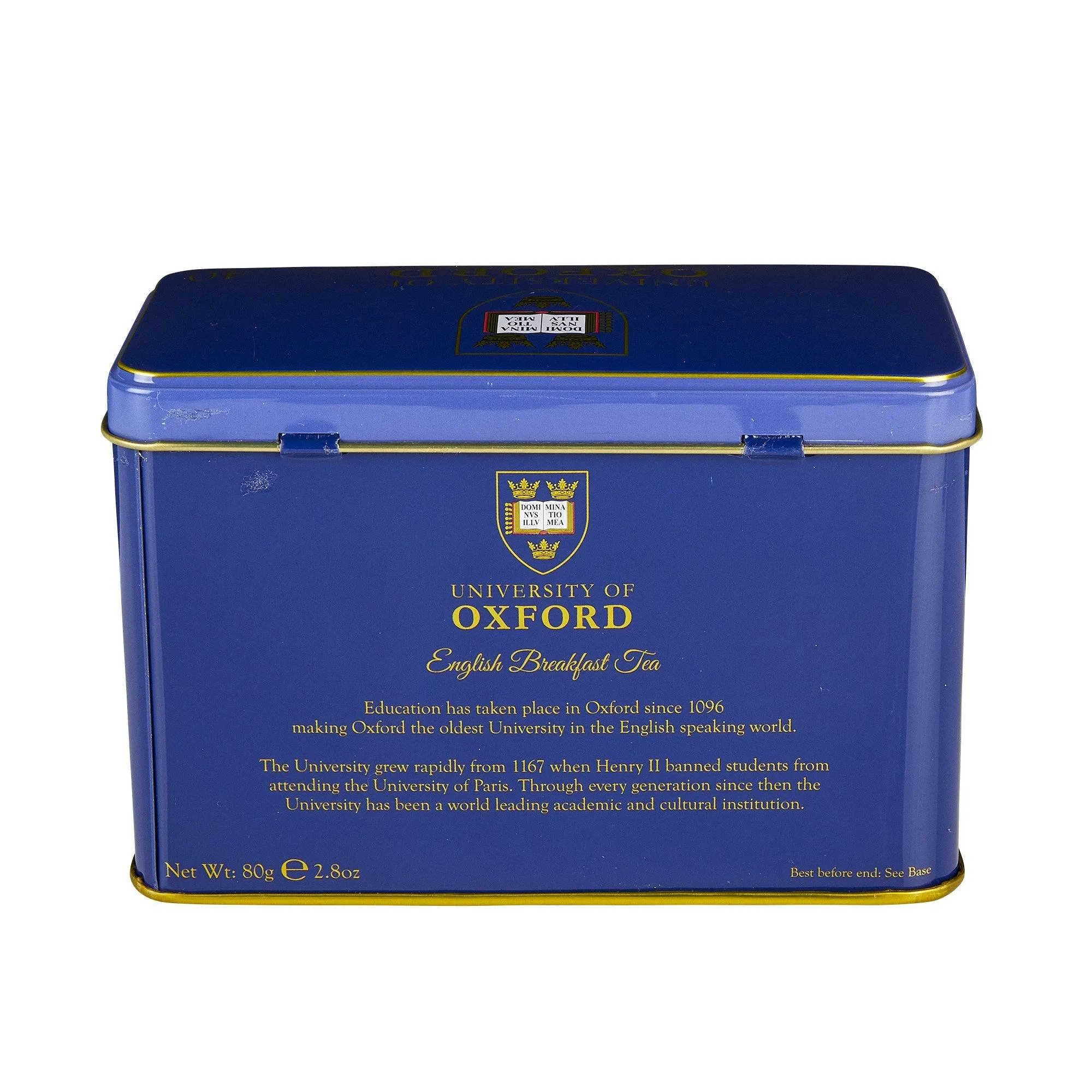 University of Oxford Tea Tin with 40 English Breakfast Teabags