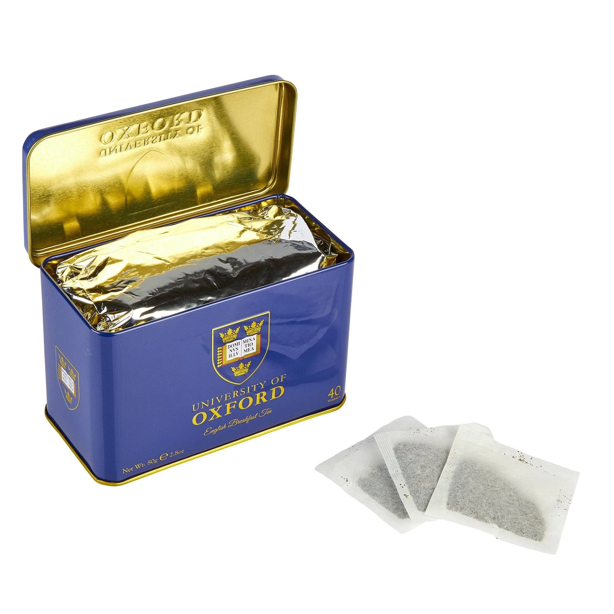 University of Oxford Tea Tin with 40 English Breakfast Teabags