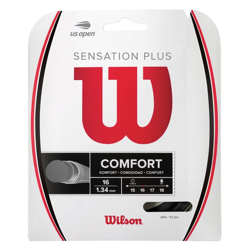 Wilson Sensation Plus 16 Tennis String Black