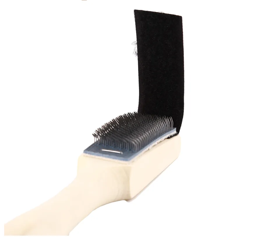 Ballroom Dance Shoe Brush with Durable Wood Handle for Suede Soles