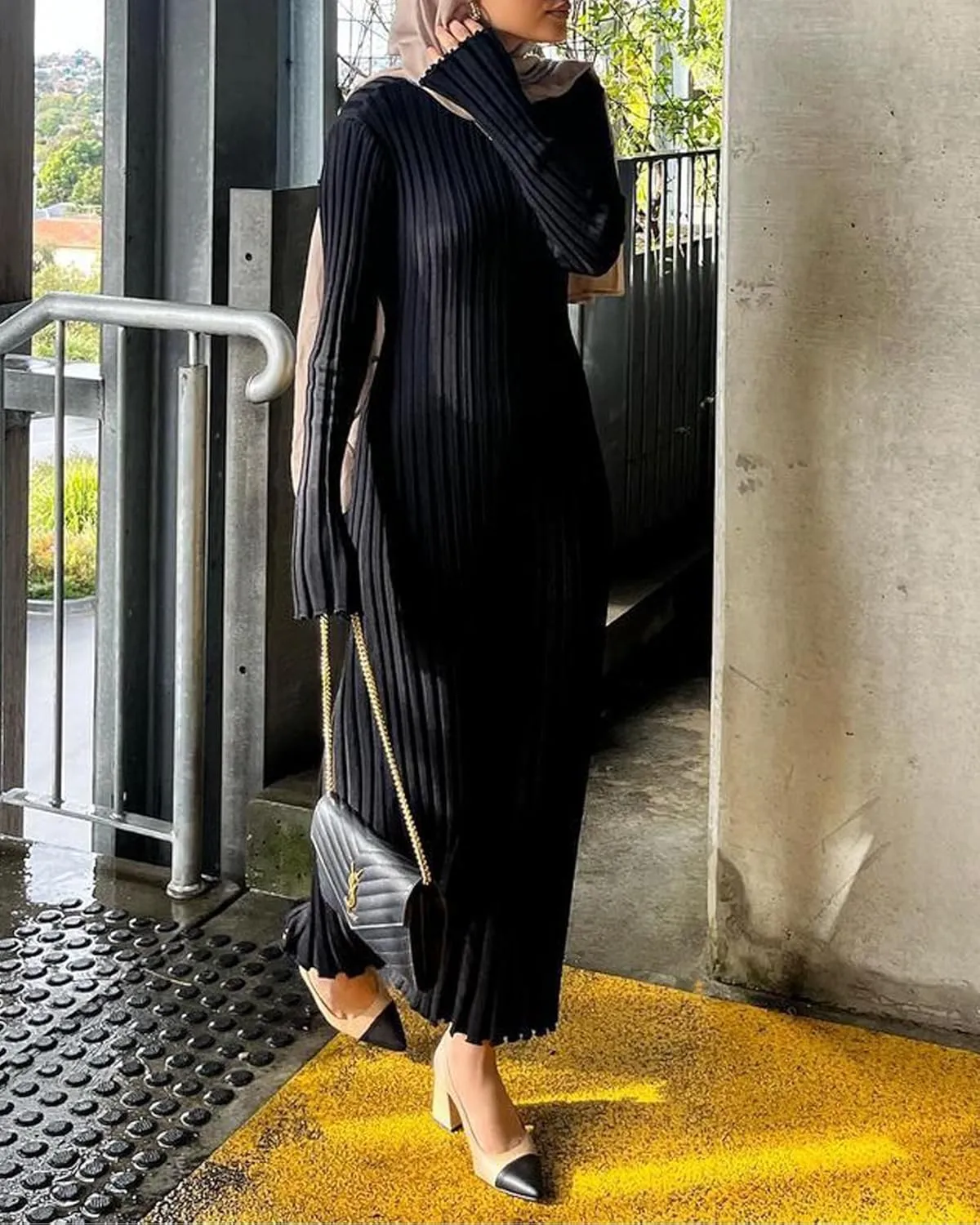Women Y2K Bell Long Sleeve Knit Sweater Dress Crewneck Ribbed Bodycon Long Maxi Slim Fit Dress Streetwear