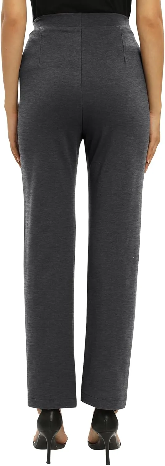 Women's Yoga Dress Pants Stretchy Casual Slacks Straight Leg Work Pants with Pockets