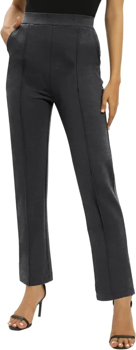 Women's Yoga Dress Pants Stretchy Casual Slacks Straight Leg Work Pants with Pockets